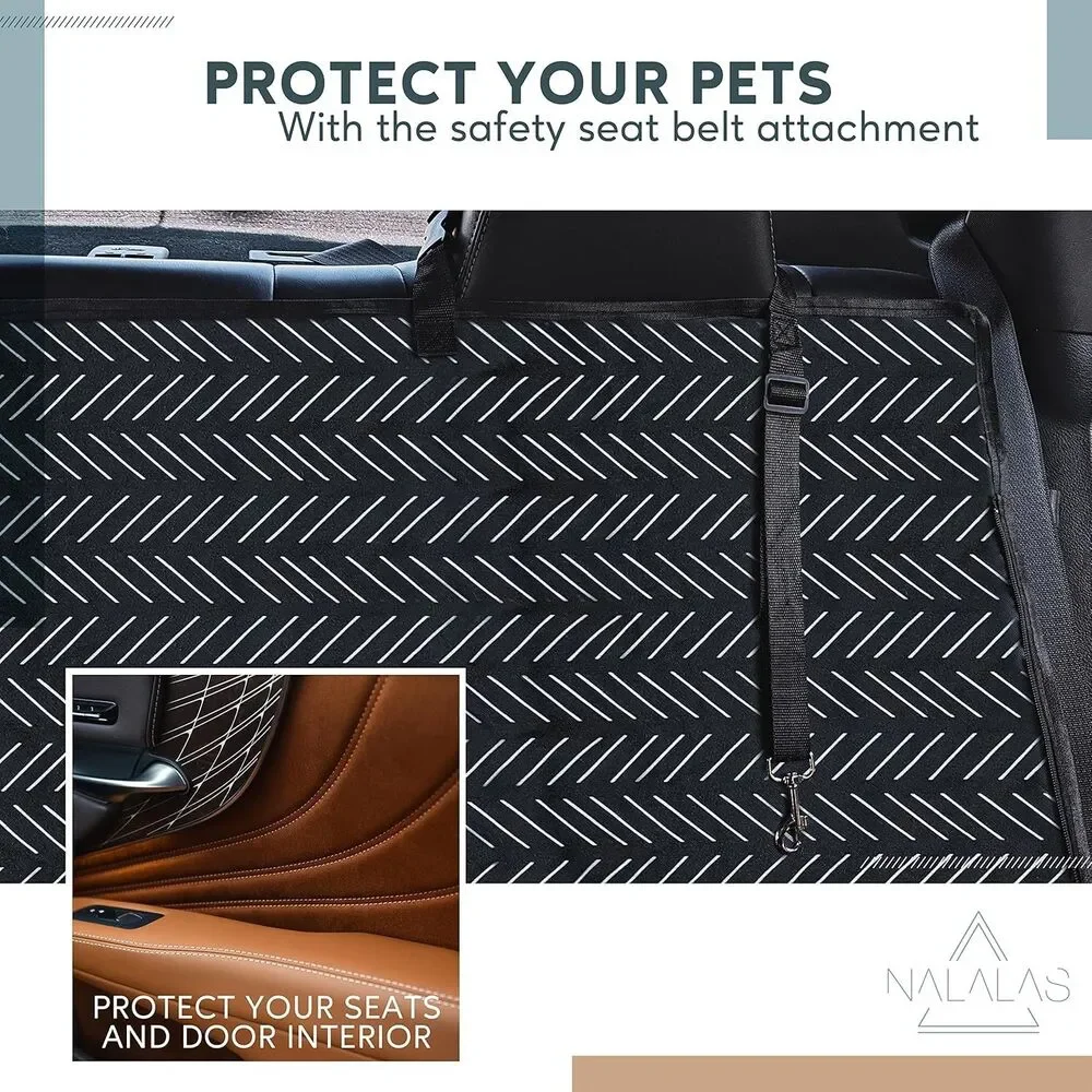 Nalalas Dog and Cat Rear Seat Cover Safe Washable Waterproof Anti Slip New